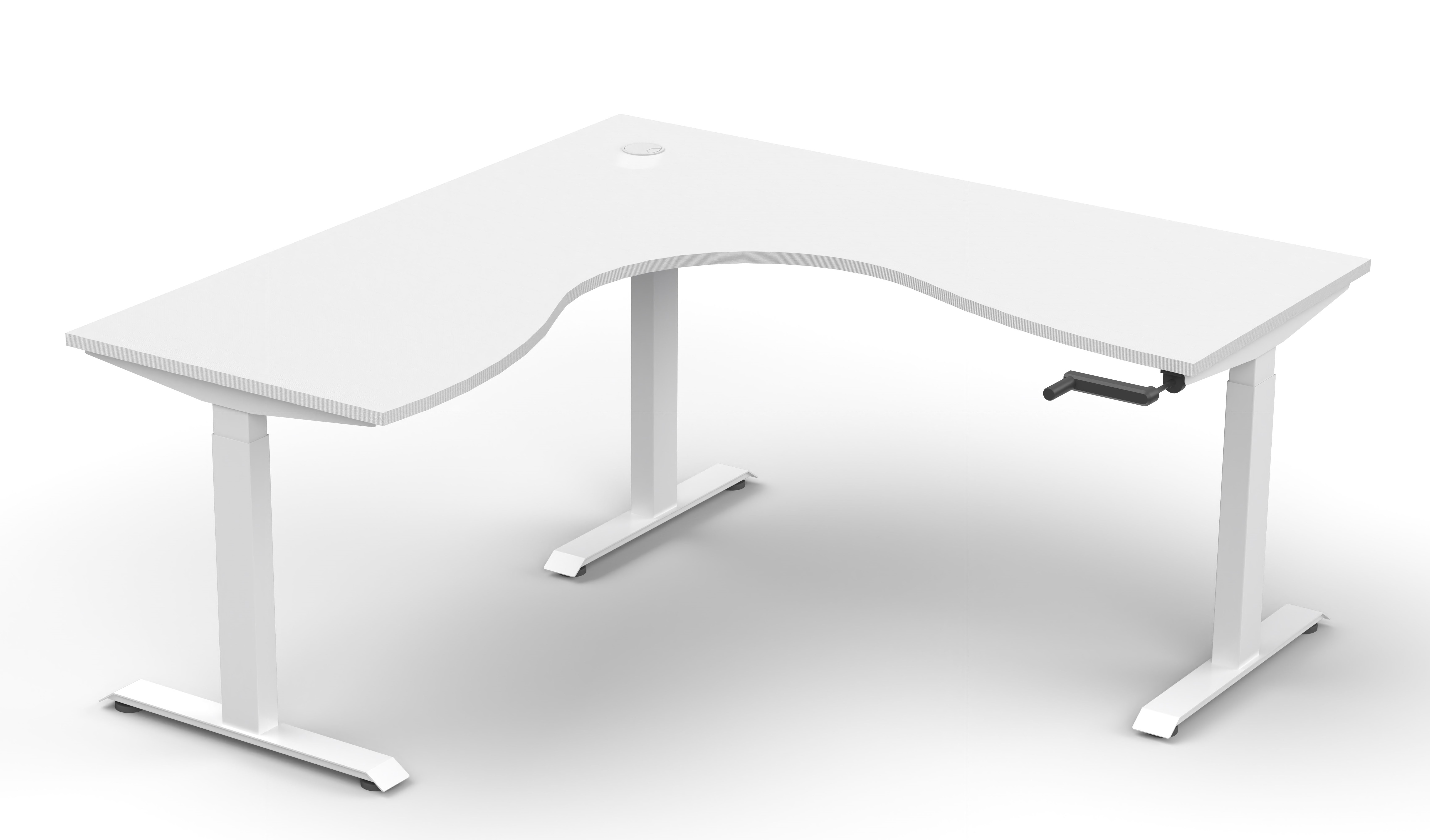 Boost Manual Height Adjustable Corner Desk
